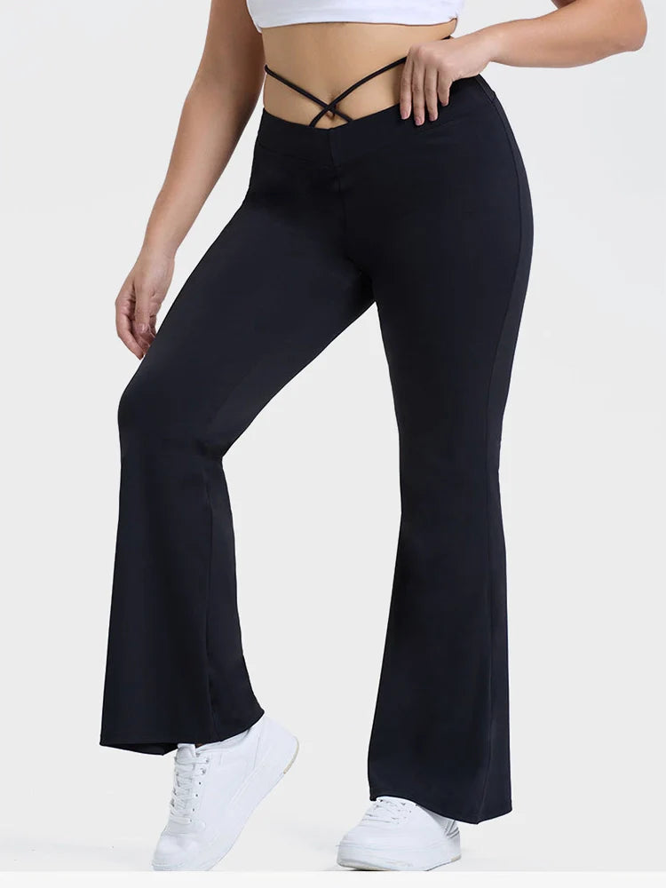 MAGIC CURVE High-Stretch V-Waist Tie Leggings