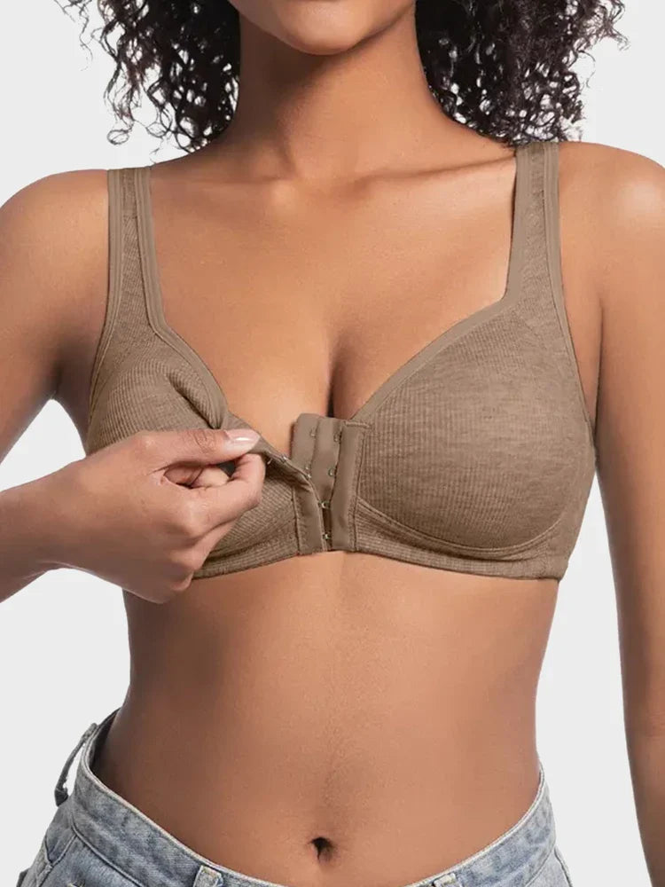 Adjustable Easy-Hook Front Closure Push-Up Bra