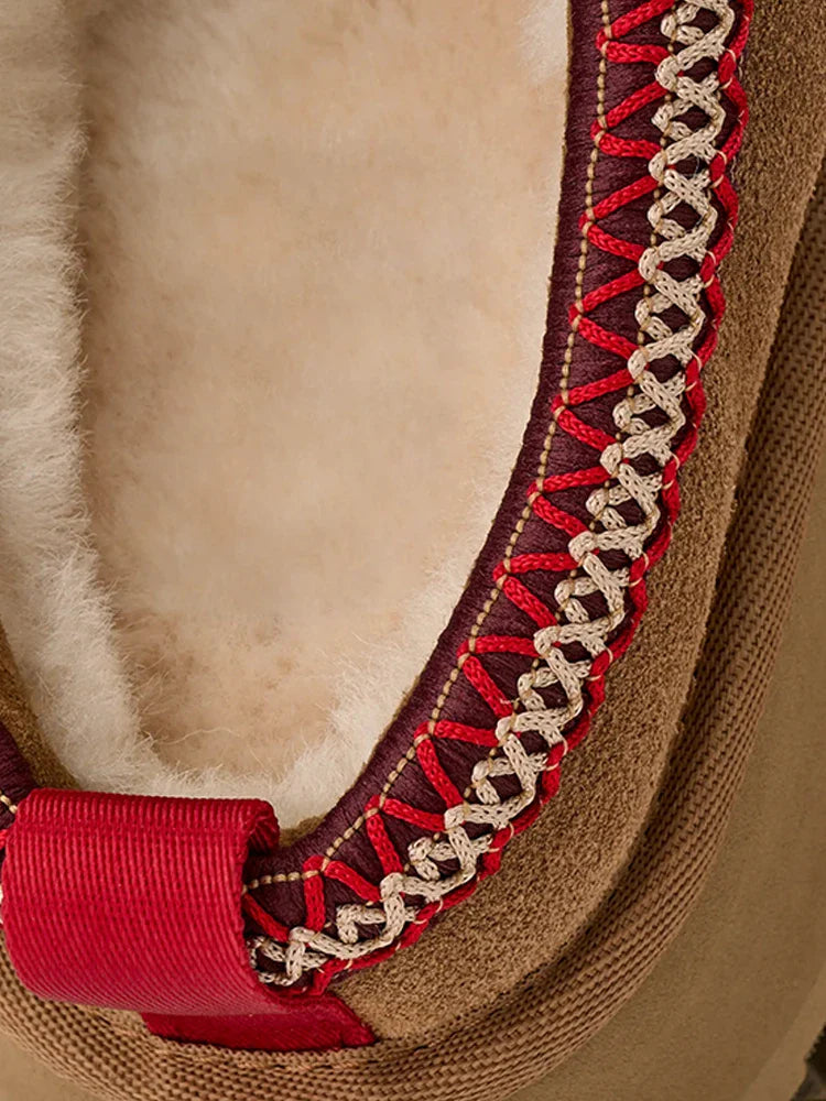 Women's Braided Leather Outdoor Suede Slippers