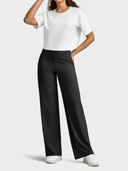 Loose High-Waist Business Casual Pants