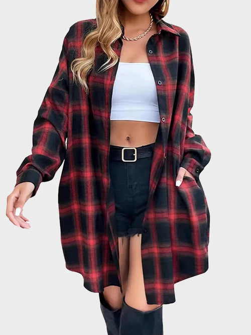 Long-Sleeve Plaid Shirt