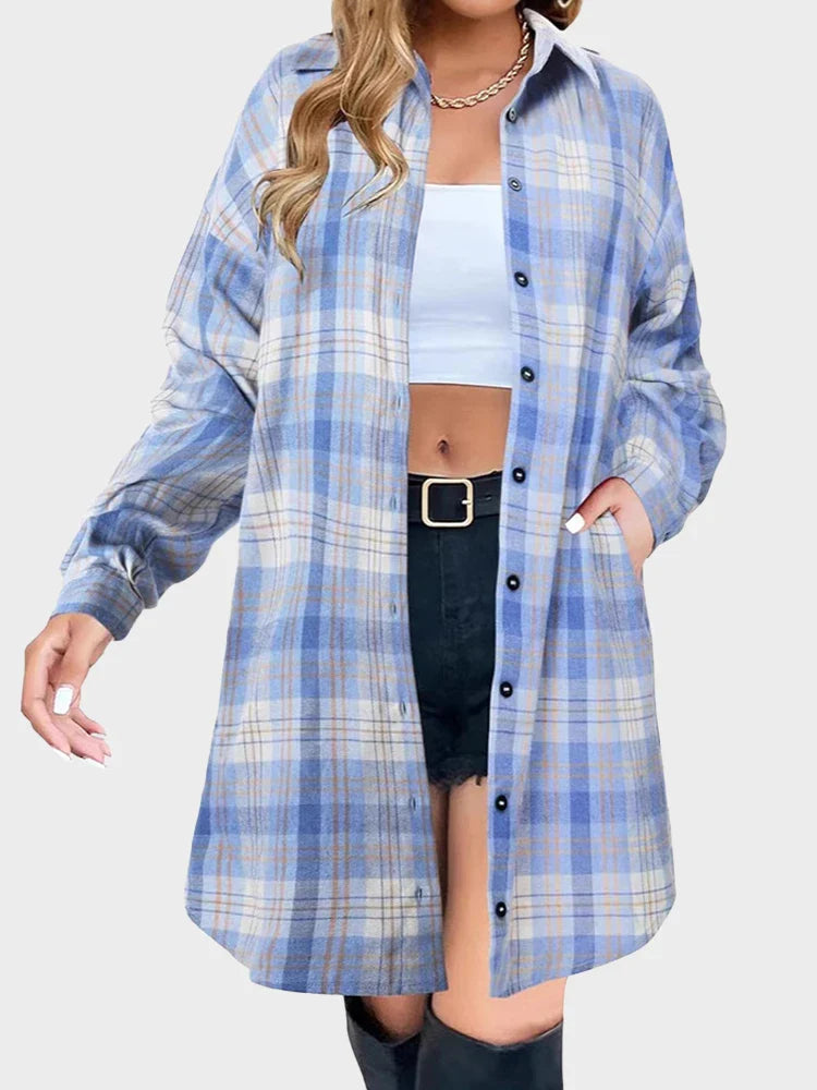 Long-Sleeve Plaid Shirt