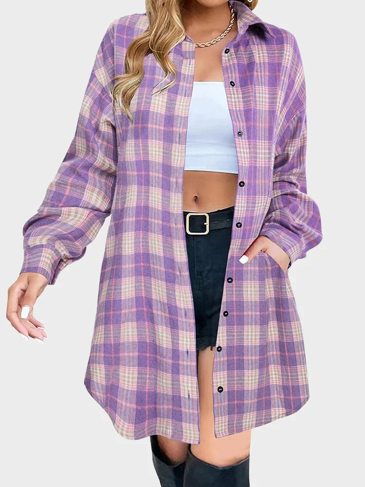 Long-Sleeve Plaid Shirt