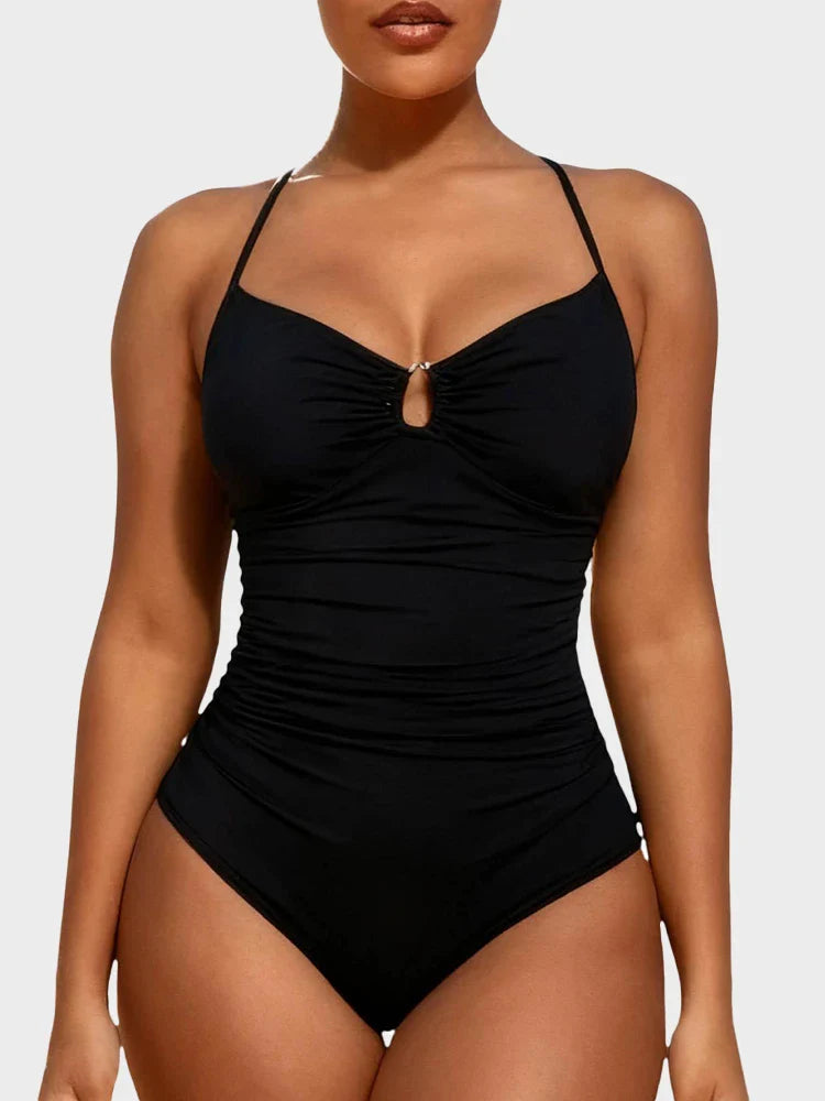 U-Ring Cut Out Shaping Swimsuit