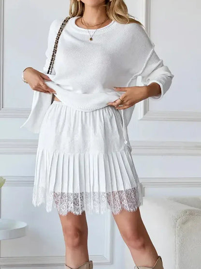 Lace Detail Mini Skirt