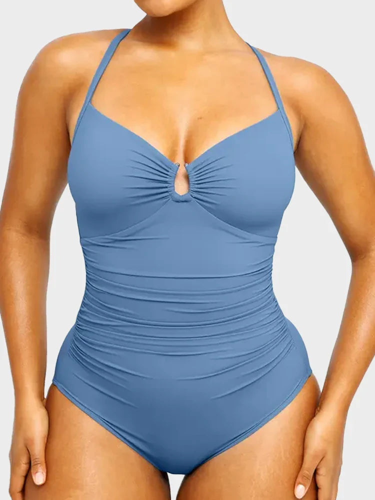 U-Ring Cut Out Shaping Swimsuit