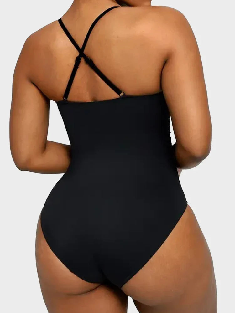 U-Ring Cut Out Shaping Swimsuit