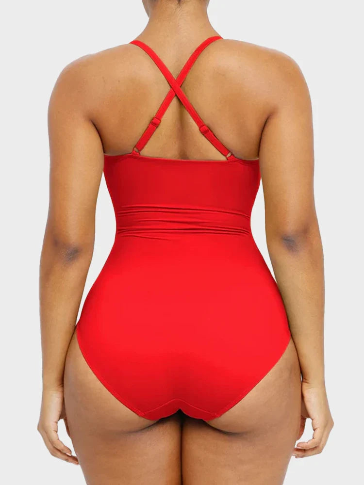 U-Ring Cut Out Shaping Swimsuit