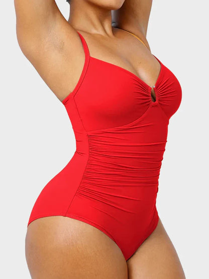 U-Ring Cut Out Shaping Swimsuit