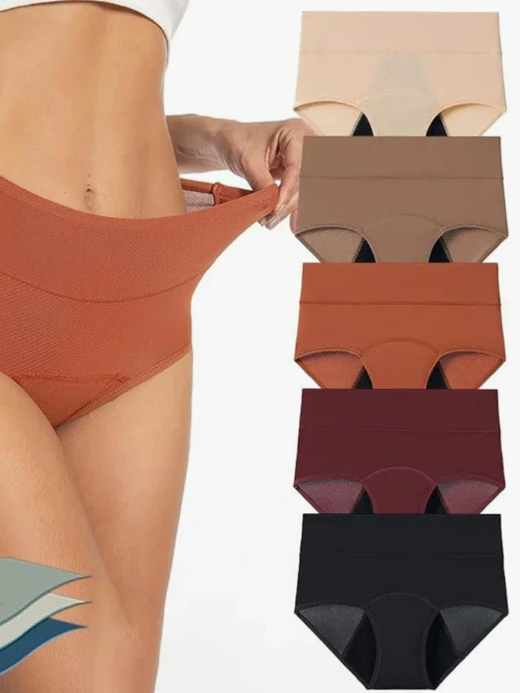 5 Pack-Women’s High-Waist Leakproof Period Underwear