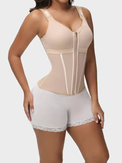 Waist Shapewear for Women with Bra Tummy Control Girdle Workout Shapewear with Adjustable Shoulder Strap