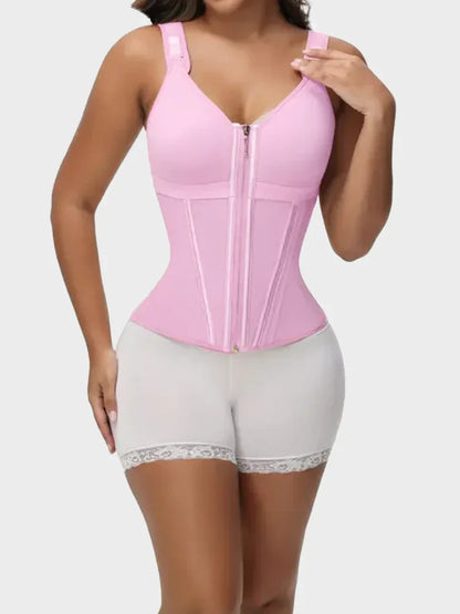 Waist Shapewear for Women with Bra Tummy Control Girdle Workout Shapewear with Adjustable Shoulder Strap
