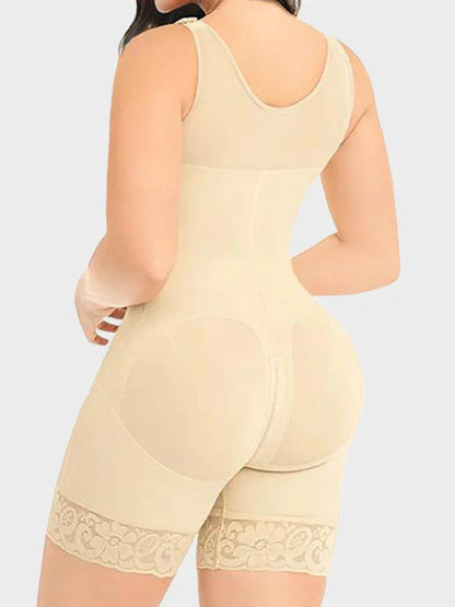 Women’s Tummy Control Full Body Shapewear with Butt Lift & Zipper Crotch