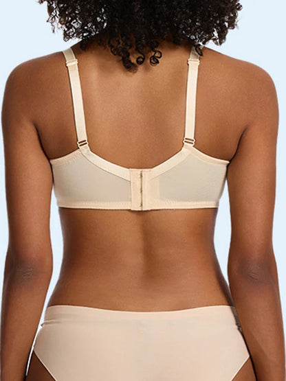 Floral Lace Plus Size Underwire Unlined Unpadded Minimizer Full Coverage Bra