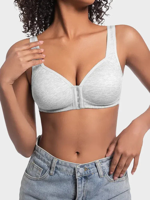 Adjustable Easy-Hook Front Closure Push-Up Bra