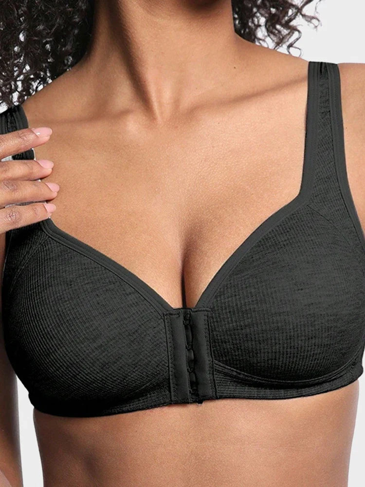 Adjustable Easy-Hook Front Closure Push-Up Bra