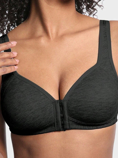 Adjustable Easy-Hook Front Closure Push-Up Bra