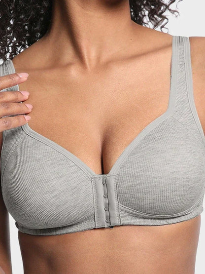 Adjustable Easy-Hook Front Closure Push-Up Bra