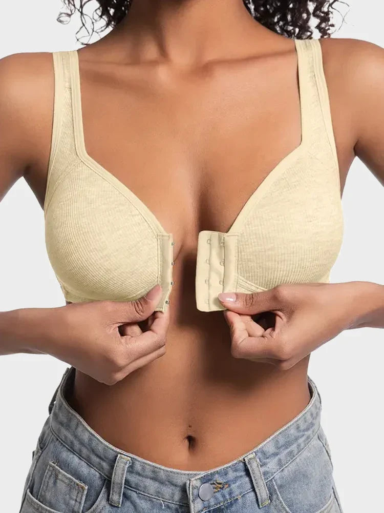 Adjustable Easy-Hook Front Closure Push-Up Bra